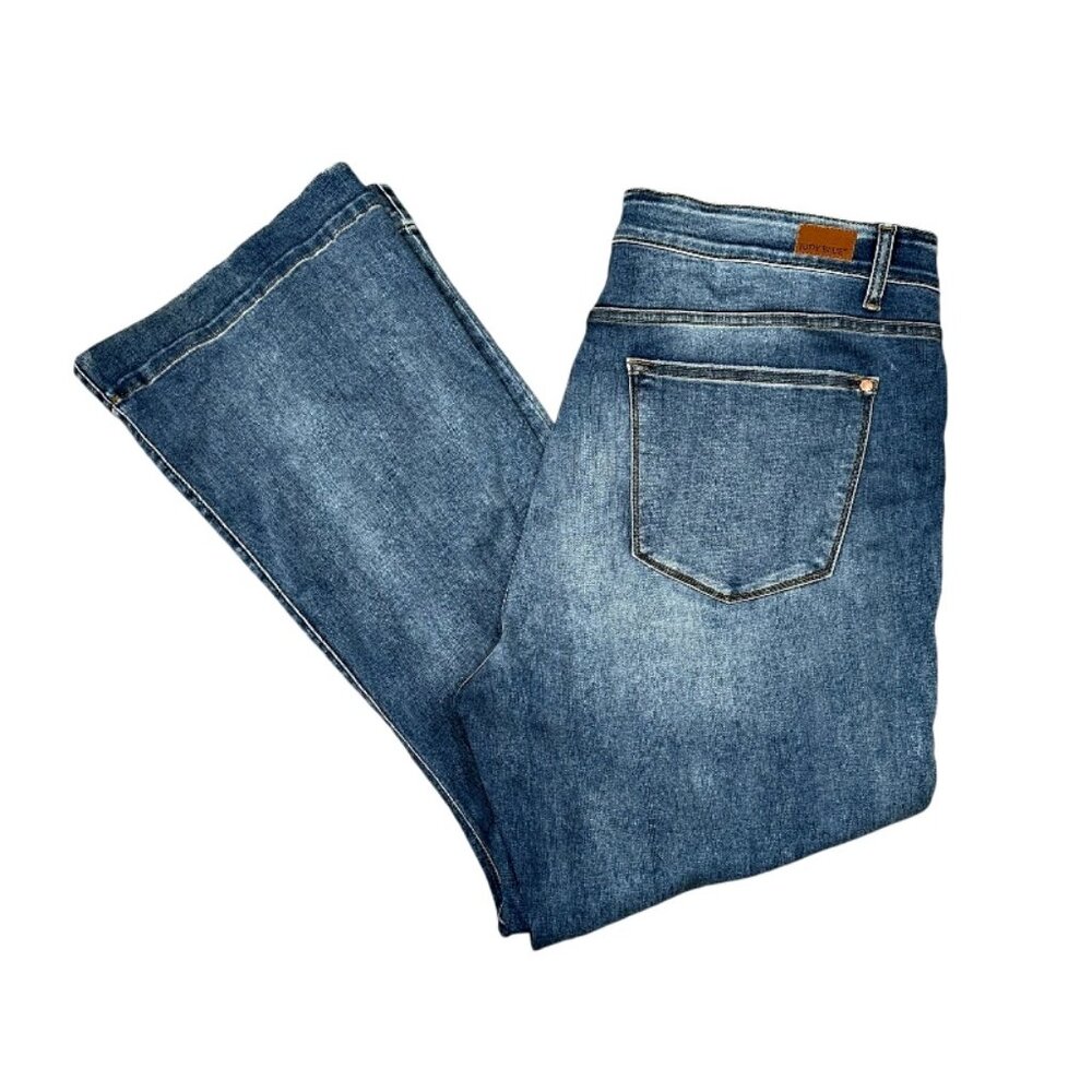 Judy Blue Womens Jeans The Madeline Trouser Flare Size 22W/32.5 Style JB82163MD